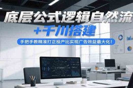 底层公式逻辑自然流 千川搭建，手把手教精准打正投产比实现广告效益最大化！