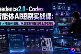 Seedance2.0 Codex智能体AI短剧实战课：一个人打造AI剧组，从创意到精品短片全流程