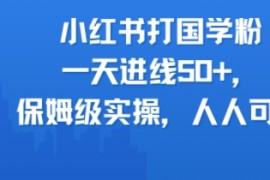 小红书打国学粉，一天进线50 ，保姆级实操，人人可做
