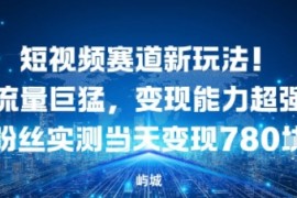短视频赛道新玩法！流量巨猛，变现能力超强粉丝实测当天变现7张
