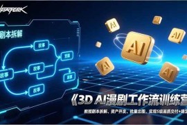 （17276期）3D AI漫剧工作流训练营：教授剧本拆解、资产开发、批量出图，实现S级画质交付 稳定盈利