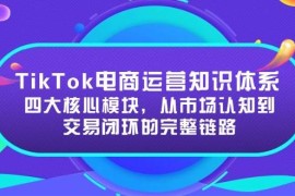 （15065期）TikTok电商运营知识体系：四大核心模块，从市场认知到交易闭环的完整链路