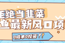（11781期）闲鱼最新风口项目，0成本0投资，当日出单，日入1000 