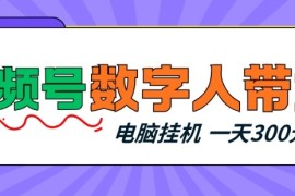 视频号数字人带货，电脑挂G项目，新手小白轻松一天3张 【揭秘】