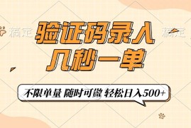 （14249期）验证码录入，几秒钟一单，只需一部手机即可开始，随时随地可做，每天500 