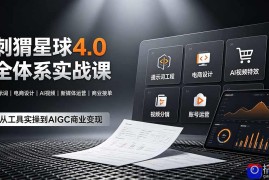 刺猬星球4.0全体系实战课，覆盖提示词工程、电商设计、AI视频特效与新媒体运营，一站式掌握AIGC商业核心技能