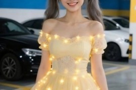 AI发光短裙美女舞蹈视频制作教学，视频教程 提示词(含绘图词、动作词)