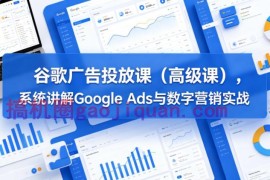 谷歌广告投放课(高级课)，系统讲解Google Ads与数字营销实战