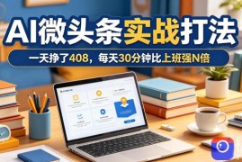 一天挣了408，AI微头条实战打法，每天30分钟比上班强N倍