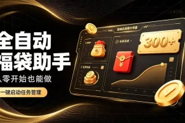 日入稳定300 全自动抢福袋，闲暇稳定创收