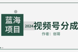 （9676期）【蓝海项目】2024年视频号分成计划，快速开分成，日爆单8000 ，附玩法教程