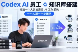 Codex AI员工 知识库搭建，搭建一个人就能用的AI工作系统，一个人顶一个小团队