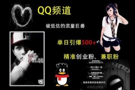 QQ频道：被低估的流量巨兽，单日引爆500 精准创业粉、兼职粉的引流秘籍
