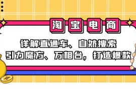 （12814期）2024淘宝电商课程：详解直通车、自然搜索、引力魔方、万相台，打造爆款