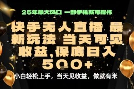 变现最快的项目，当天出收益，一部手机，保底日入5张【揭秘】