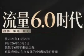 流量6.0时代直播课2026年10月，流量6.0时代的趋势、策略、技巧，2027年前，你的IP能否做起来，本场直播就是你的转折点(更新1012)