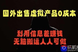 国外网站出售虚拟商品，人人可做，只需简单上传，不用引流，最简单得网赚项目