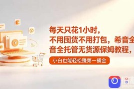 每天只花1小时，不用囤货不用打包，希音全托管无货源保姆教程，小白也能轻松赚第一桶金