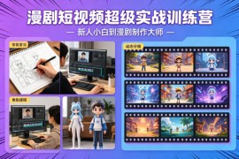 漫剧短视频超级实战训练营，新人小白到漫剧制作大师