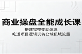 商业操盘全能成长课：搭建完整变现体系，吃透项目逻辑玩转公域私域流量 