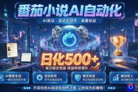 小白可做番茄AI，居家轻创业，每日稳赚500➕，普通人低门槛轻松线上增收【揭秘】