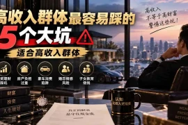 付费文章：高收入群体最容易踩的5个大坑，适合高收入群体