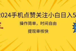 （11411期）2024手机点赞关注小白日入500 操作简单提现快