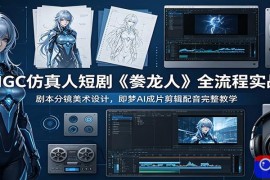 AIGC仿真人短剧《豢龙人》全流程实战：剧本分镜美术设计，即梦AI成片剪辑配音完整教学
