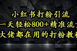 小红书打粉引流，一天轻松500 精准流量，大佬都在用的打粉教程