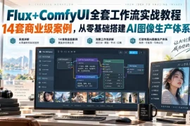Flux ComfyUI全套工作流实战教程｜14套商业级案例，从零基础搭建AI图像生产体系