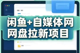力辛电商·闲鱼 自媒体网盘拉新项目