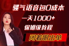 （10004期）骚气导航语音包，0成本一天1000 ，闭着眼出单，保姆级教程