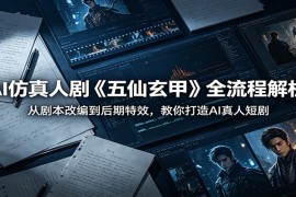 AI仿真人剧《五仙玄甲》全流程解析：从剧本改编到后期特效，教你打造AI真人短剧