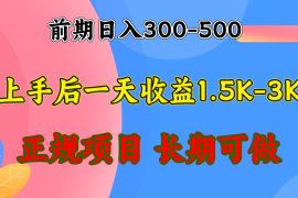 （12975期）前期收益300-500左右.熟悉后日收益1500-3000 ，稳定项目，全年可做