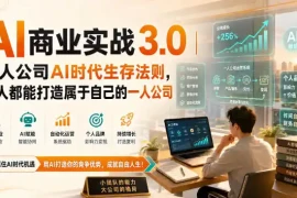AI商业实战3.0｜一人公司AI时代生存法则，人人都能打造属于自己的一人公司
