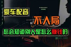 （10194期）豪车配音，一个惊掉下巴，闷声发财的小生意，日赚15万!!!