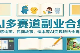 AI多赛道副业合集：情感绘画、民间故事、绘本等AI变现玩法全拆解