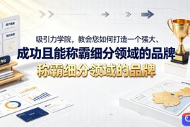 吸引力学院，教会您如何打造一个强大、成功且能称霸细分领域的品牌！【原创双语字幕】