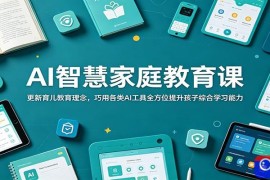 AI智慧家庭教育课：更新育儿教育理念，巧用各类AI工具全方位提升孩子综合学习能力