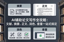 AI辅助论文写作全攻略：文献、摘要、正文、润色、查重一站式搞定