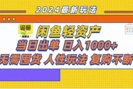 （11701期）闲鱼轻资产 当日出单 日入1000  无需囤货人性玩法复购不断