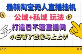 最新淘宝挂机无人直播 公域 私域玩法打造真正的日不落直播间 小白看了也能马上上手【揭秘】