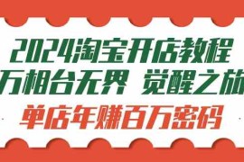 （9799期）2024淘宝开店教程-万相台无界 觉醒-之旅：单店年赚百万密码（99节视频课）