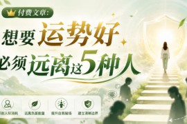 付费文章：想要运势好，必须远离这5种人