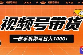 视频号带货，一部手机即可日入1000 ，无人直播玩法轻松躺赚带货佣金