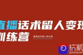 纹汐·直播话术留人变现训练营