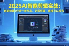 （15504期）2025AI智能剪辑实战：自动剪辑1分钟一条作品，无需剪辑，直接可以发布