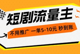 （10741期）短剧流量主，不用推广，一单1-5元，一个小时200 秒到账