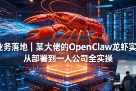 AI+业务落地｜某大佬的OpenClaw小龙虾实战课，从部署到一人公司全实操