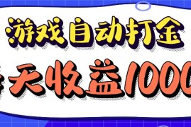 （12799期）老款游戏自动打金项目，每天收益1000  长期稳定